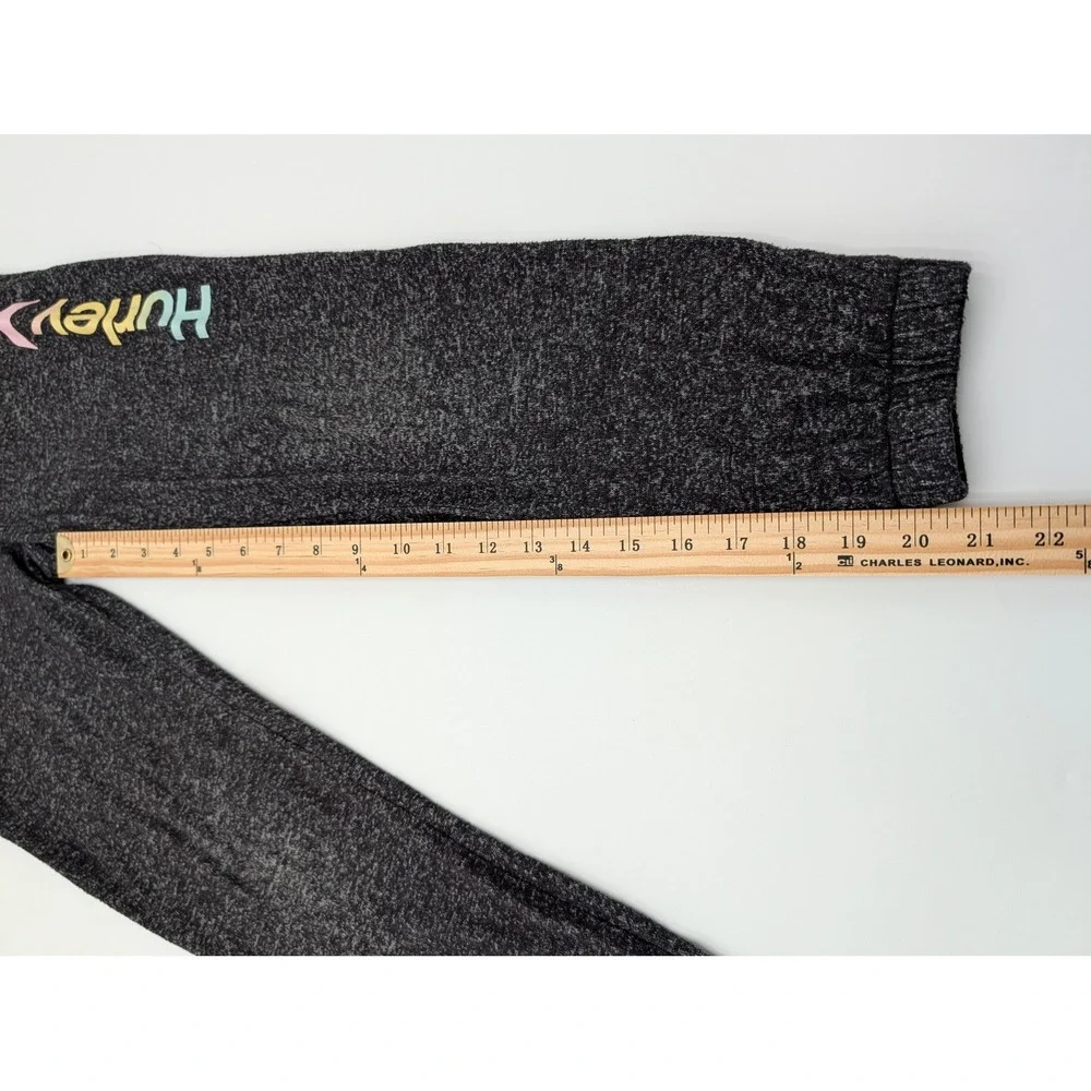 Hurley Kids Joggers Sweatpants Size M 10 12 Yrs Charcoal Rainbow Logo Activewear